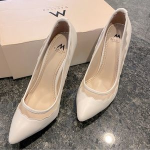 NWT White Women’s Heels Pumps  NWT 7.5